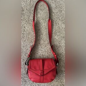 Lancel Crossbody Leather Saddle Bag